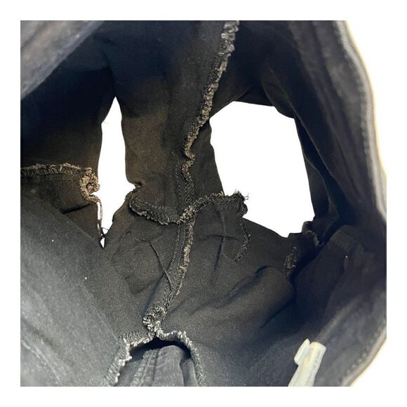 Denim Black Women’s Mini Skort Small Jean Distressed Goth Rock skirt - Picture 3 of 13